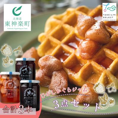 ふるさと納税 東神楽町 ひがしかぐらジャム(苺、ハスカップ、ブルーベリー)3点セット