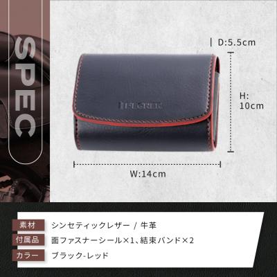 ふるさと納税 京都市 【デグナー】シンセティック レザー ETCケース [DSB-12] ブラックーレッドの画像