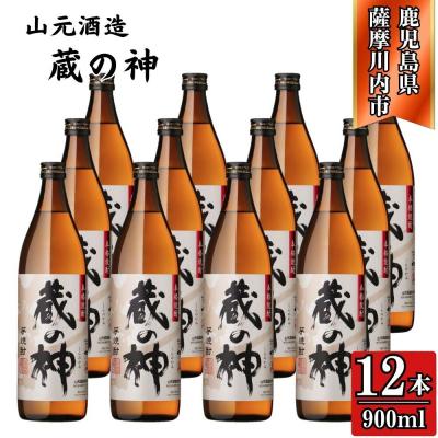 ふるさと納税 薩摩川内市 蔵の神 芋焼酎 25度 900ml ×12本 山元酒造 ESR-112