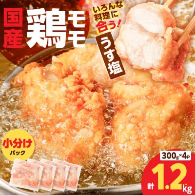 ふるさと納税 鹿児島市 【生産者おすすめ】【国産】鶏モモ(うす塩)1.2kg　K025-012_04_cp |  | 01