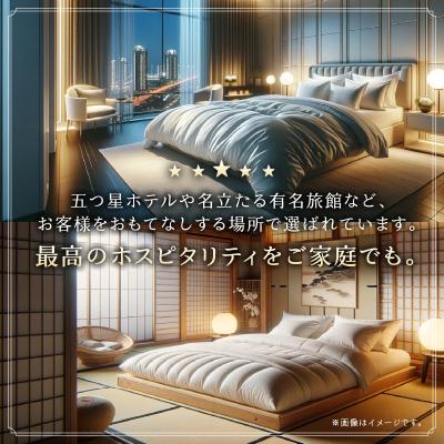 ふるさと納税 滝川市 【ダブル】羽毛増量 羽毛布団 掛け布団 PremiumPlus 国産 ホテル仕様 綿100% 寝具の画像