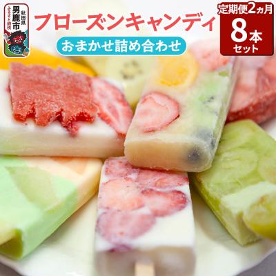 ふるさと納税 男鹿市 [定期便2ヶ月]フローズンキャンディおまかせ詰め合わせ8本セット計16本|23_gnt-010802