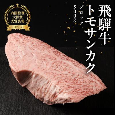 ふるさと納税 下呂市 飛騨牛トモサンカクブロック500g 国産 牛肉 ブランド牛 ともさんかく[冷凍配送][22-41n]