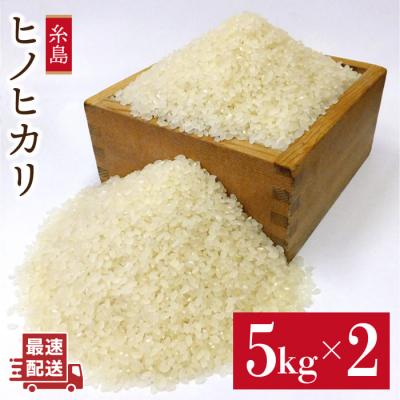 ふるさと納税 糸島市 [栽培期間中農薬不使用]糸島産ヒノヒカリ 10kg(5kg×2袋)