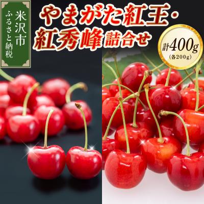 ふるさと納税 米沢市 [先行受付] 令和8年産 さくらんぼ やまがた紅王 紅秀峰 詰合せ 各200g 計400g