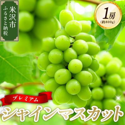 ふるさと納税 米沢市 [先行受付]令和8年産 プレミアムシャインマスカット 1房(約800g)