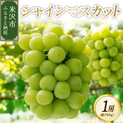 ふるさと納税 米沢市 [令和8年産]シャインマスカット 1房(700g)〔2026年10月上旬頃〜お届け〕