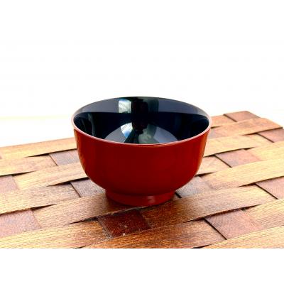 ふるさと納税 湯沢市 川連漆器 朱うるみ内黒3.6寸羽反汁椀[L5501]