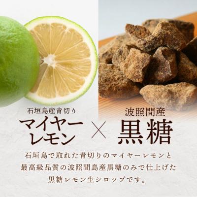 ふるさと納税 石垣市 【先行受付】\u003c2026年10月〜12月順次発送\u003e 黒糖レモン生シロップと果肉入りの120ml×各1本_2