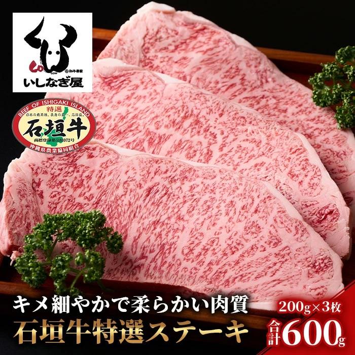 ふるさと納税 石垣市 石垣牛特選サーロインステーキ200g×3枚 AB-020