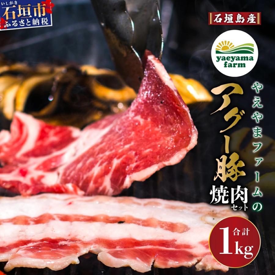 ふるさと納税 石垣市 石垣島産 やえやまファームのアグ―豚(南ぬ豚)焼肉セット1kg | 