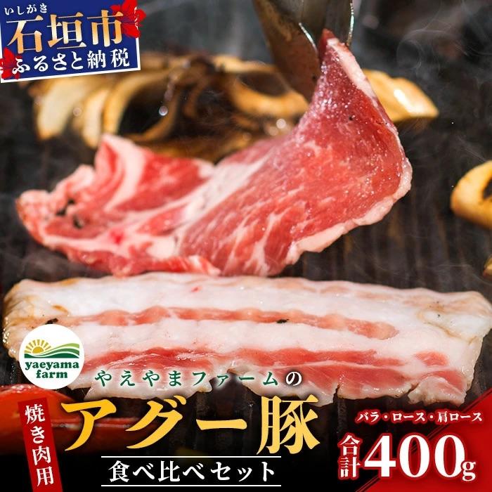 ふるさと納税 石垣市 やえやまファームのアグー豚(F1種) 南ぬ豚 焼肉用 食べくらべセット