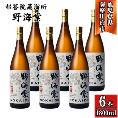 ふるさと納税 薩摩川内市 野海棠 芋焼酎 25度 1800ml×6本 祁答院蒸溜所 GSR-803