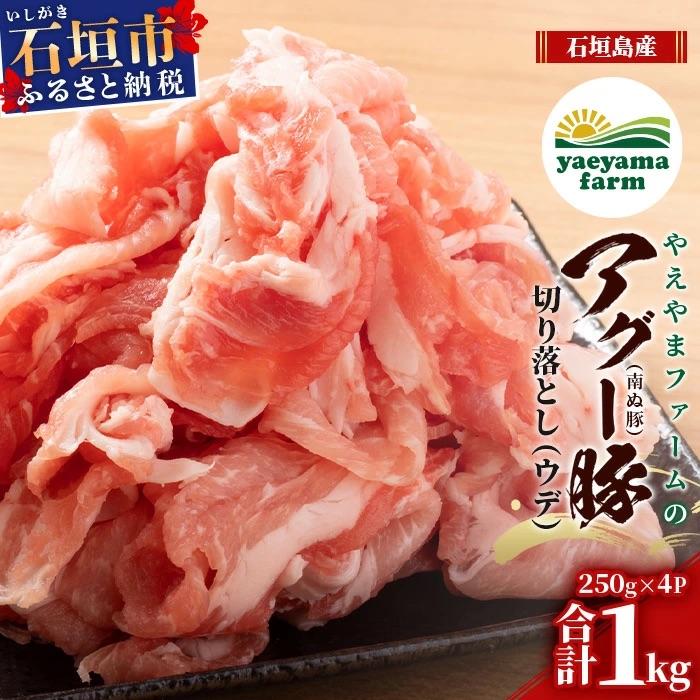 ふるさと納税 石垣市 やえやまファームのアグー豚(F1種) 南ぬ豚 切り落とし ウデ 1kg 自家用