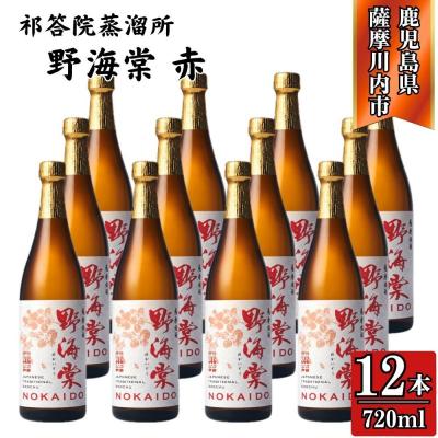ふるさと納税 薩摩川内市 野海棠 赤 芋焼酎 25度 720ml×12本 祁答院蒸溜所 HSR-309