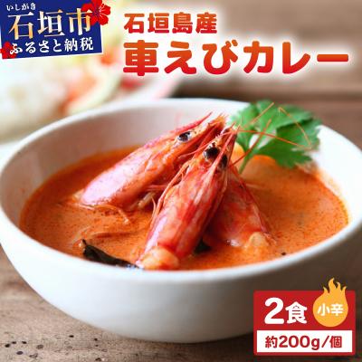 ふるさと納税 石垣市 石垣島産車えびカレー(小辛)[冷凍 2食]石垣島のカレー専門店が作るご当地カレー