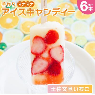 ふるさと納税 香南市 手作りアイスキャンディー 土佐文旦いちご 6本セット ys-0019