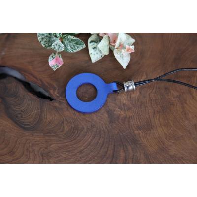 ふるさと納税 東広島市 レザーグラスホルダー(ステッチ無)青