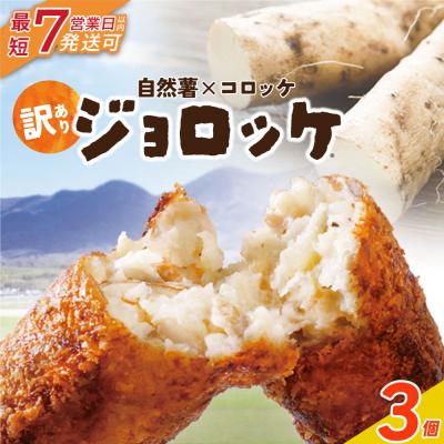 ふるさと納税 福智町 【自然薯×コロッケ】訳あり ジョロッケ 3個セット | 