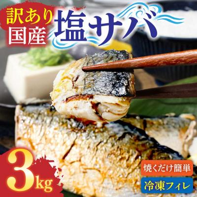 ふるさと納税 土佐清水市 訳あり 国産 塩サバ 切り身 約3kg(約18枚)味付き・冷凍【R01426】 | 