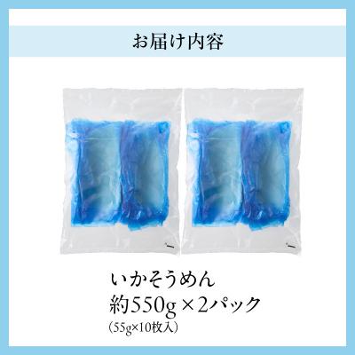 ふるさと納税 函館市 【道水】お刺身いかそうめん業務用 (約550g×2パック)北海道直送_HD108-027 |  | 03