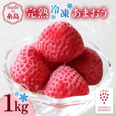ふるさと納税 糸島市 完熟冷凍あまおう1kg 糸島市/slowberrystrawberry