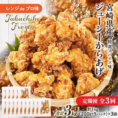 ふるさと納税 高千穂町 [3か月定期便]レンジでプロ味!からあげ3か月定期便