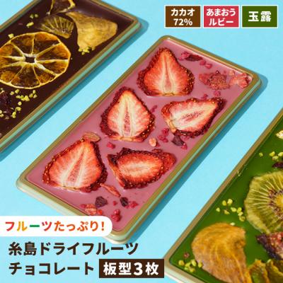 ふるさと納税 糸島市 糸島ドライフルーツチョコレート3種ギフトBOX入り