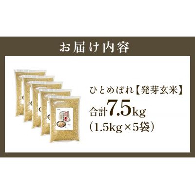 ふるさと納税 玖珠町 特Aひとめぼれ米 残留農薬ゼロ 発芽玄米 1.5kg×5袋(7.5kg) 令和7年産 |  | 01