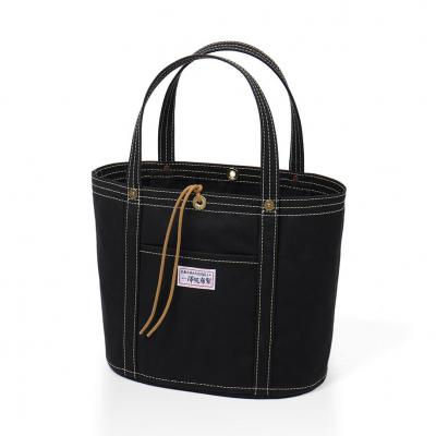 ふるさと納税 京都市 [一澤信三郎帆布]綿帆布製手さげかばん No.168(中)/黒