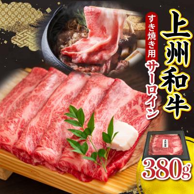 ふるさと納税 千代田町 上州和牛(サーロイン)すきやき・焼肉用 380g ch048-003r