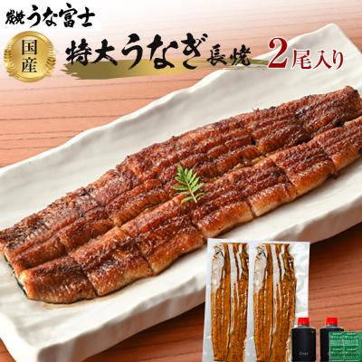 ふるさと納税 名古屋市 炭焼うな富士 国産大ぶりうなぎ長焼二尾入り