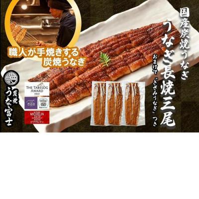 ふるさと納税 名古屋市 特大うなぎ 長焼 3尾(1尾160g)×3袋 たれ&amp;山椒付き