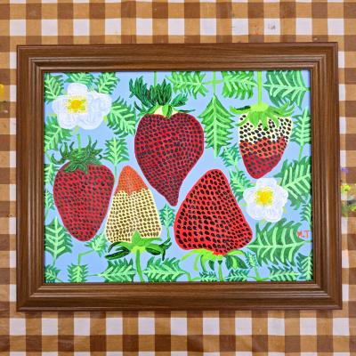 ふるさと納税 三宅町 絵画 [谷口真菜美 いちご] 一点モノ 美術部 ひまわりの家 F6