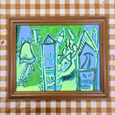 ふるさと納税 三宅町 絵画 [メタセコイヤ 沢井克之] 一点モノ 美術部 ひまわりの家