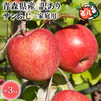 ふるさと納税 平川市 4月発送 訳あり 家庭用 甚八りんごサンふじ3kg [マルジンサンアップル]