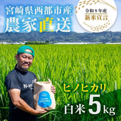 ふるさと納税 西都市 [令和8年産新米・先行受付]ひのひかり 5kg ※10月中旬以降順次発送予定 精米済み [3218]