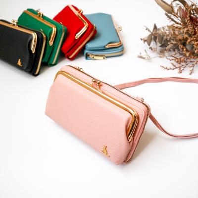 ふるさと納税 大府市 [ピンク]スマホショルダー お財布ショルダー がま口 がま口財布 スマホポーチ