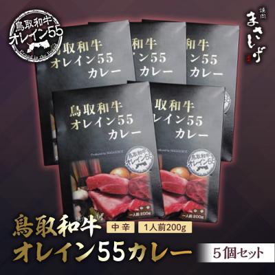 ふるさと納税 倉吉市 鳥取和牛オレイン55カレー5個セット 牛肉 和牛 肉 お肉 黒毛和牛 カレー レトルト