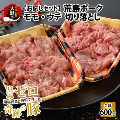 ふるさと納税 大野市 [お試しセット][福井のブランド豚肉]荒島ポーク モモ・ウデ切り落とし 600g