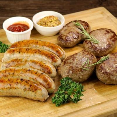 ふるさと納税 名古屋市 ミートガイ手作り生ソーセージ&amp;手作りプレーンハンバーグ&amp;手作りチーズハンバーグセット