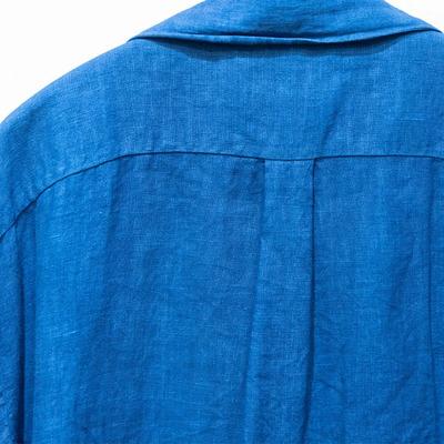 ふるさと納税 石垣市 【石垣島の藍染工房】半袖シャツ【カラー:ブルー】【サイズ:Mサイズ】の画像