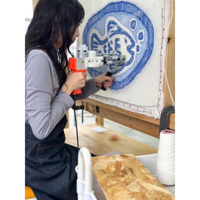 ふるさと納税 名古屋市 タフティングでつくる世界に1つのオリジナルラグマット 小サイズ