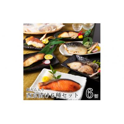 ふるさと納税 小松市 西京漬け詰め合わせセット 6種 6袋 (銀だら 銀鮭 さわら ひらす 赤魚 鯖) 冷凍小分け 西京焼