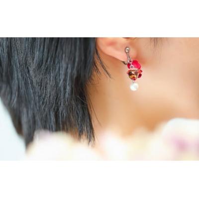 ふるさと納税 小松市 九谷花パールイヤリング・ピアス ( 九谷花パール