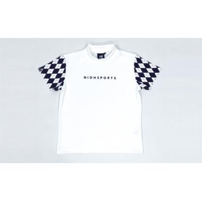 ふるさと納税 小松市 ゴルフウェア マイクロタフレッチ メンズ アーガイルモックネックシャツ/ホワイト/Lサイズ