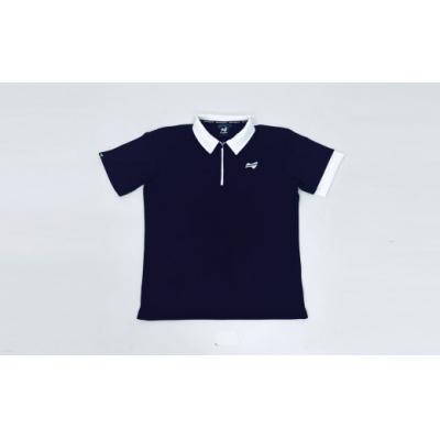 ふるさと納税 小松市 マイクロタフレッチ レディース ジップポロシャツ/ブラック/Lサイズ