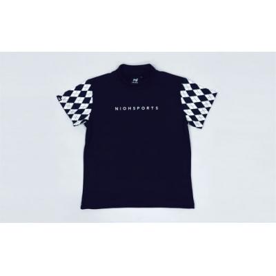 ふるさと納税 小松市 マイクロタフレッチ メンズ アーガイルモックネックシャツ/ブラック/LLサイズ