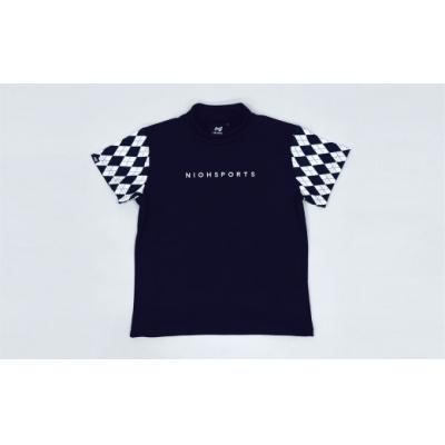 ふるさと納税 小松市 マイクロタフレッチ レディース アーガイルモックネックシャツ/ブラック/3Lサイズ