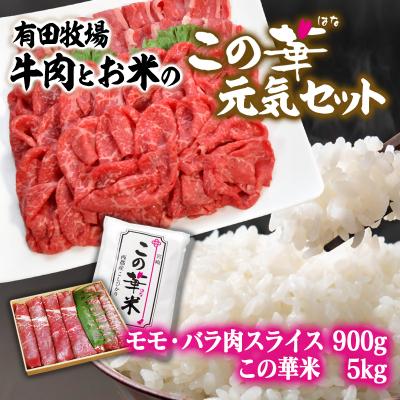 ふるさと納税 西都市 [宮崎有田牧場]この華元気セット令和7年産 新米こしひかり5kg×この華牛900g[2881]